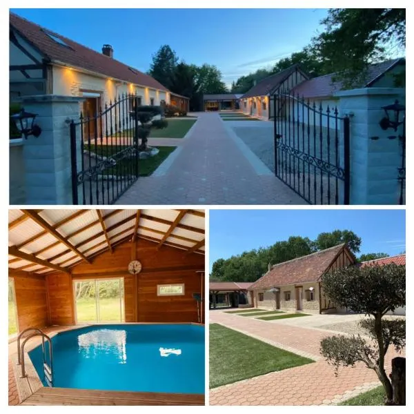 Magnifique propriété avec piscine chauffée，位于Varennes-en-Gâtinais的酒店