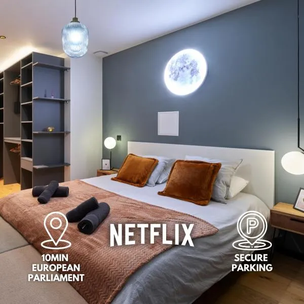 LE LUXURY LOFT - PARLEMENT EUROPÉEN l PARKING l NETFLIX - SPACIEUX & UNIQUE，位于斯特拉斯堡的酒店