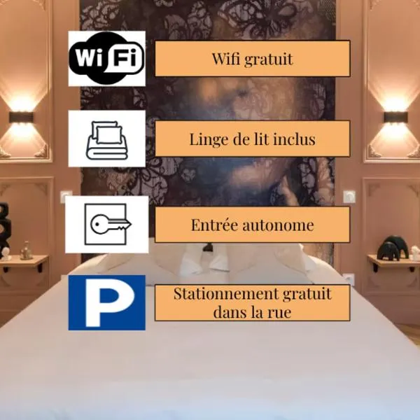 L'improbable raffiné, élégant et chaleureux，位于Les Hauts-Saint-Jean的酒店