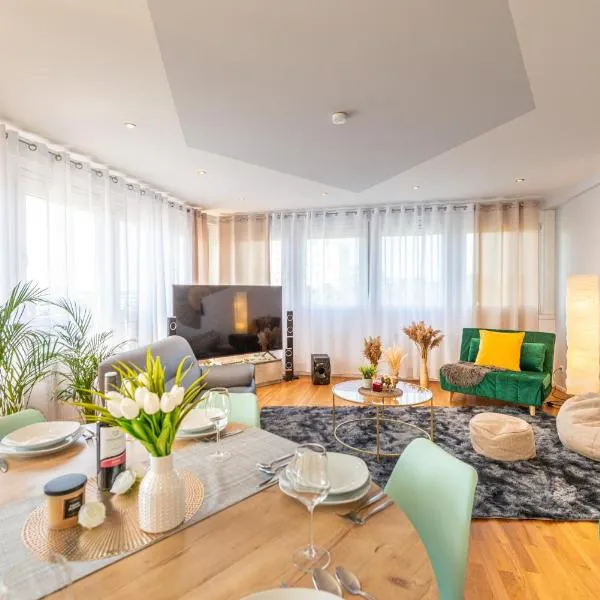 GREAT PLACE Penthouse Stuttgart Airport Messe Parkplatz Heimkino，位于菲尔德施塔特的酒店