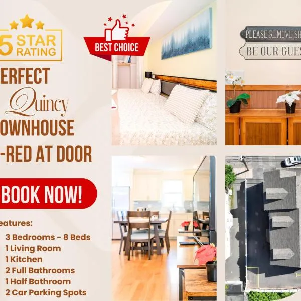 41 - 3BR Quincy - Lovely Townhouse near Adams，位于昆西的酒店