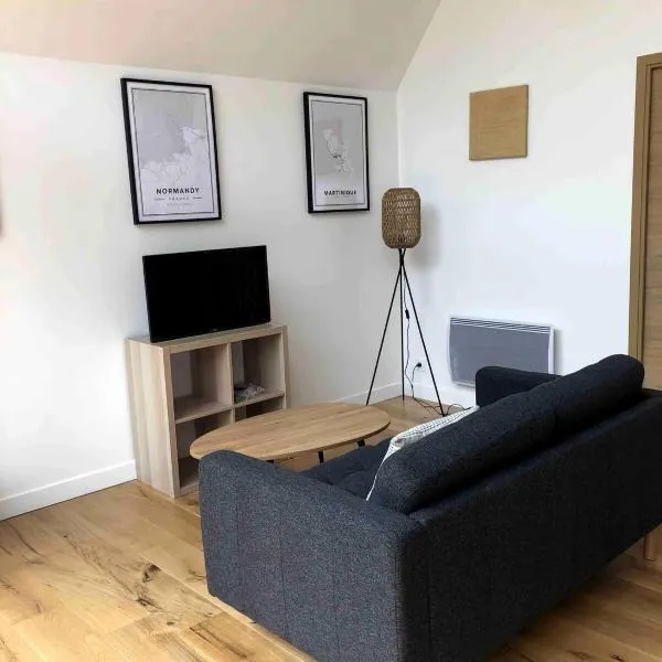chalet atypique proche Portbail Denneville，位于Saint-Lo-dʼOurville的酒店