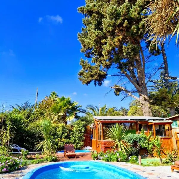 Suite con DESAYUNO SOLO PARA DOS Ó Cabañas familiares Los PINARES DEL MAR -Pet friendly，位于黑岛的酒店