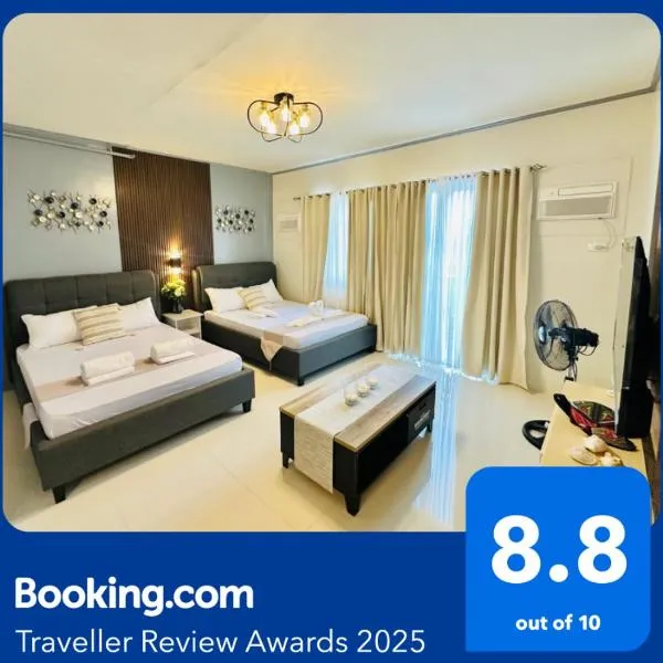 Palawan Twin-Bed Resort-Condo Homes with Balcony, FREE Pool , FREE Parking near Airport - B1 7Kunzite，位于公主港的酒店