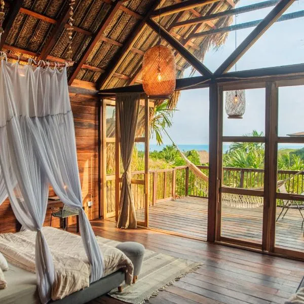 Cabaña Colibri Cielva Tayrona Vista al Mar con Aire Acondicionado Tax Free，位于洛斯纳兰霍斯的酒店