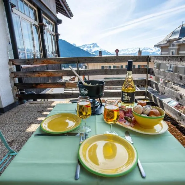 Cosy et calme au coeur de leysin，位于莱森的酒店
