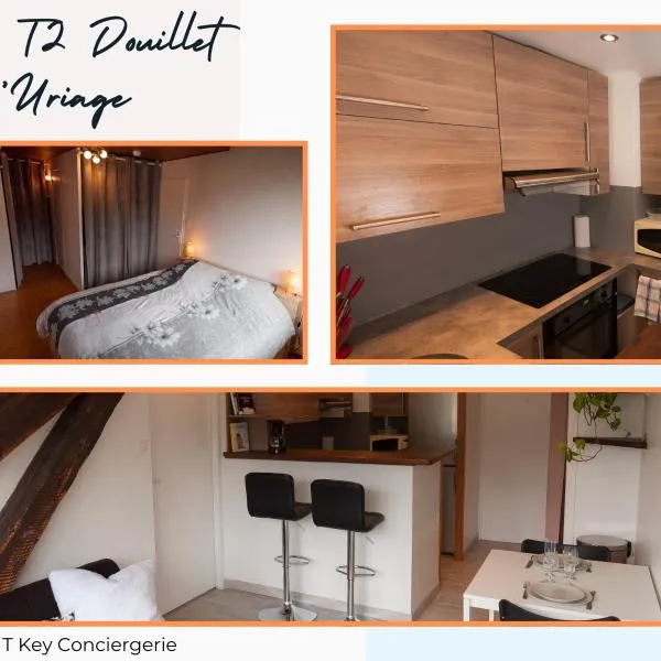 Le T2 Douillet d'Uriage - Résidence Le Louvre - Uriage- Proche Chamrousse - Jusqu'à 3 personnes - Cure thermale - Montagnes et lacs，位于Vaulnaveys-le-Haut的酒店