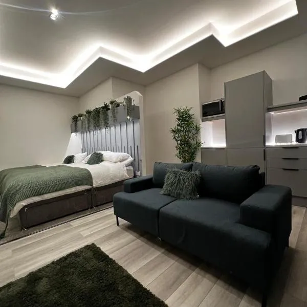 Mood Studio 4 - Town centre studio room with en-suite，位于Bedlington的酒店