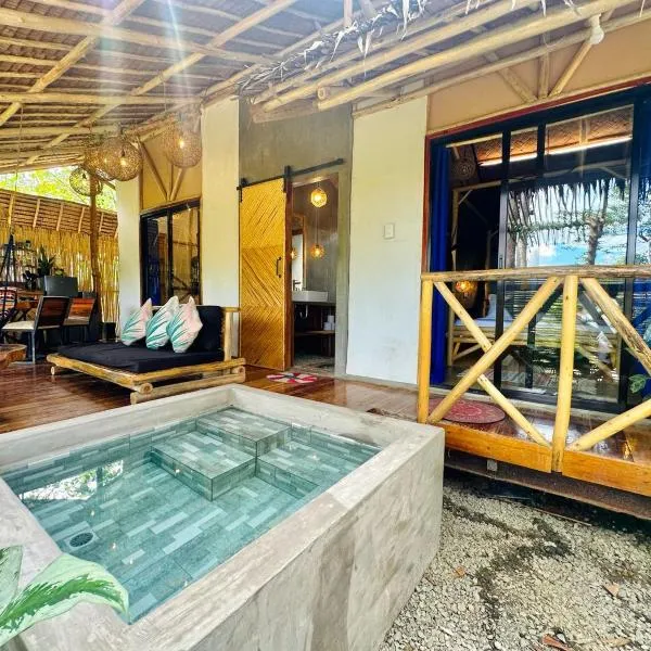 Carabao Lodge - 2 bedroom house with AC & plunge pool，位于爱妮岛的酒店