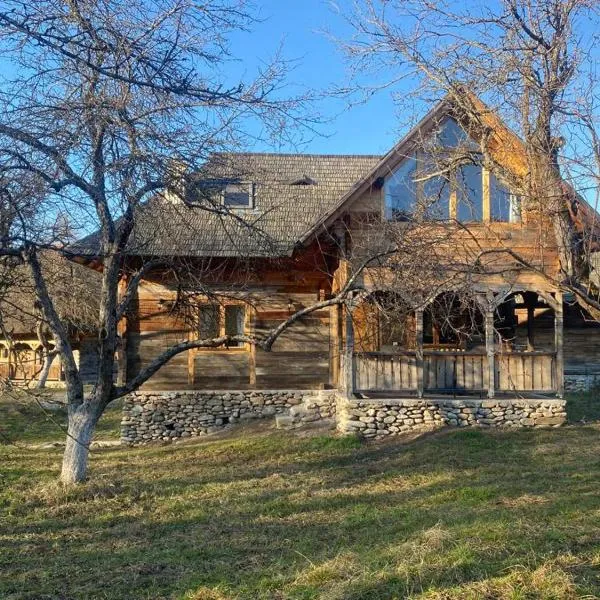 Casa Bunica - Vila Rustică cu Prispă Experiență Românească Autentică lângă Pârâu în Natura Loc Joaca Copii Oaza de Liniște，位于Vama Măgura的酒店