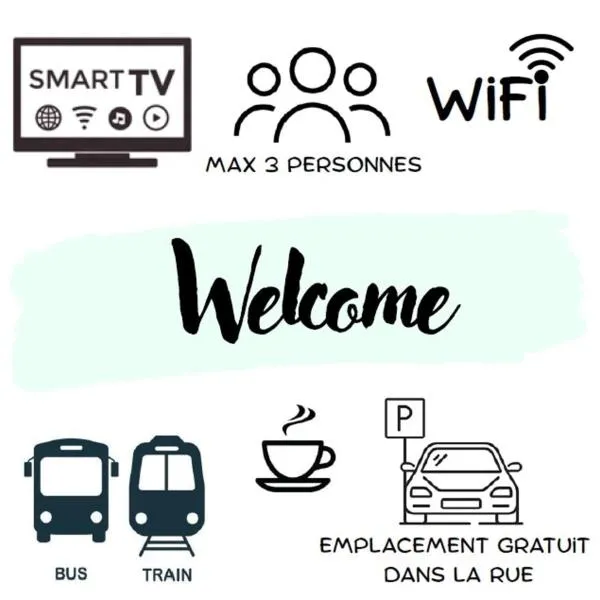 Le GM - appartement proche gare et commerces，位于圣康坦的酒店