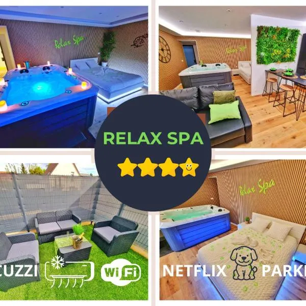 RELAX SPA-4 Pers-Jacuzzi-Parking-Jardin-Clim-Colmar，位于Muntzenheim的酒店