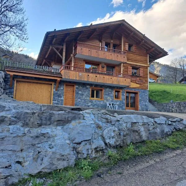 Appartement cosy face aux Aravis，位于大博尔南的酒店