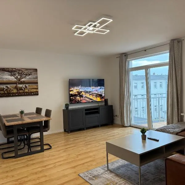 Große Wohnung mit XXl-Balkon in Schwerin Mitte，位于什未林的酒店