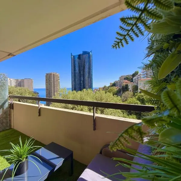 Studio de LUXE Portes de Monaco - Vue MER - Piscine - Wifi，位于蒙特卡罗的酒店
