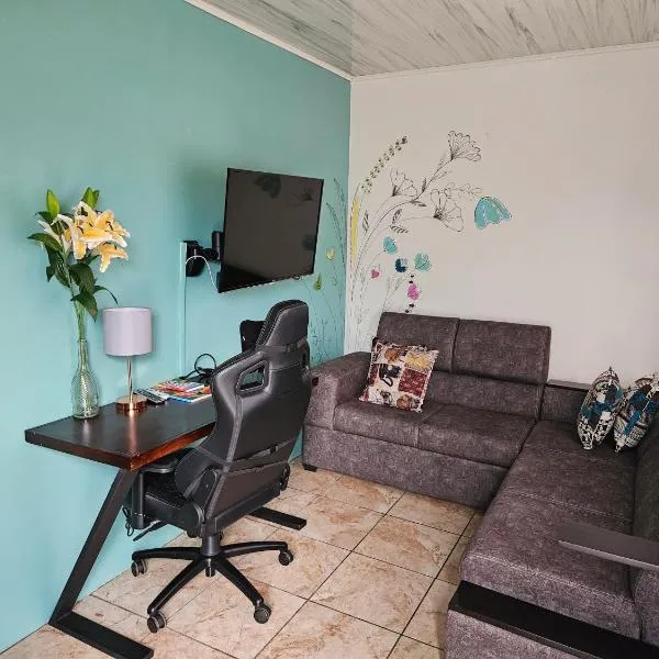 Full equipado, WiFi, AC, vista volcán, 1er piso，位于福尔图纳的酒店