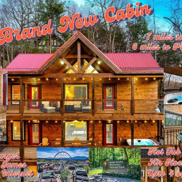 Brand New Cabin close to PForge and GBurg，位于赛维尔维尔的酒店
