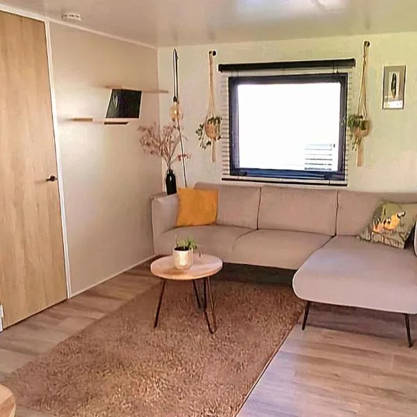 Chalet Cozy Cove te Lauwersoog,1-6 Pers, 3 Schlafzimmer, 2 Badezimmer, 55m2!，位于劳雷尔苏格的酒店