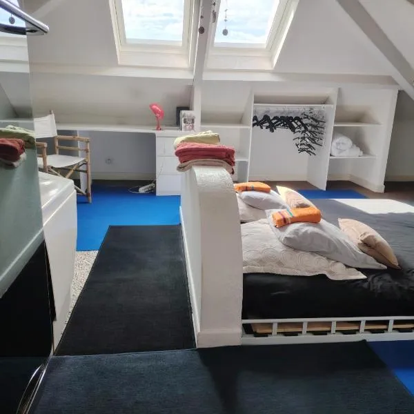 Chambre Suite Zen Baignoire sous les toits，位于Bénesse-Maremne的酒店