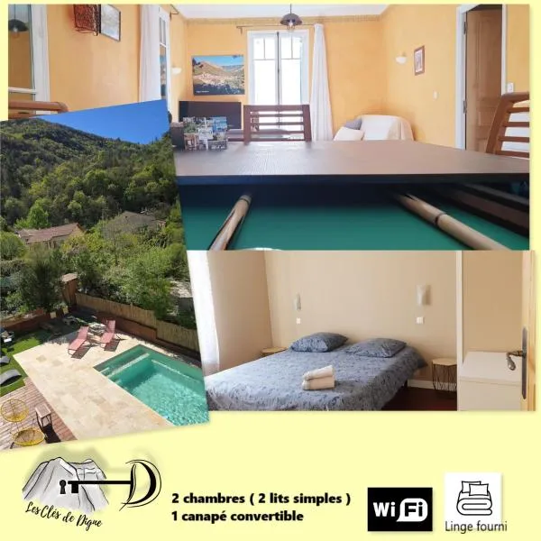 Spacieux T3 avec piscine，位于迪涅莱班的酒店