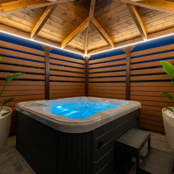 Villa Giota Luxury Living with Private Jacuzzi and Free Car，位于塞奥洛戈斯的酒店