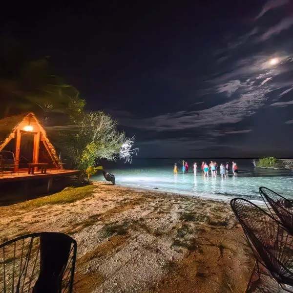 Paradise Beach Bacalar A Pie De Laguna，位于巴卡拉尔的酒店