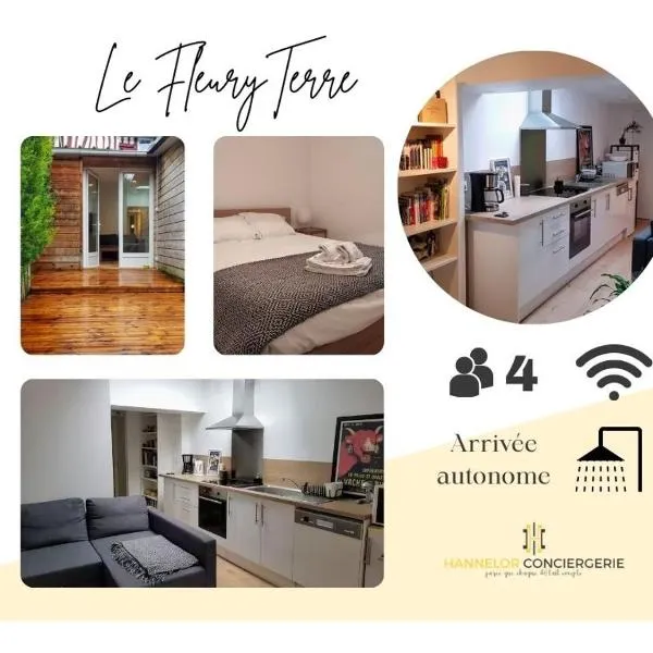 FleuryTerre - Grand 2 pièces avec terrasse，位于Déville-lès-Rouen的酒店