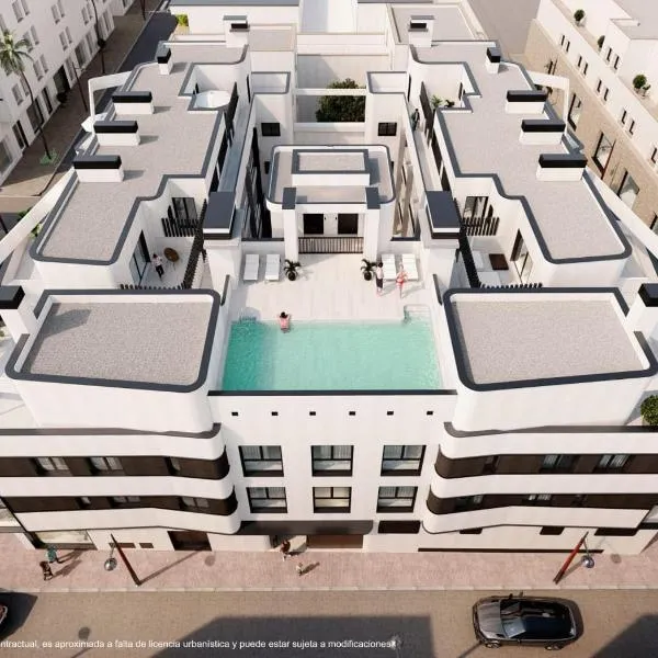 Iceberg Luxury BS51 con terraza, parking y piscina，位于塔里法的酒店