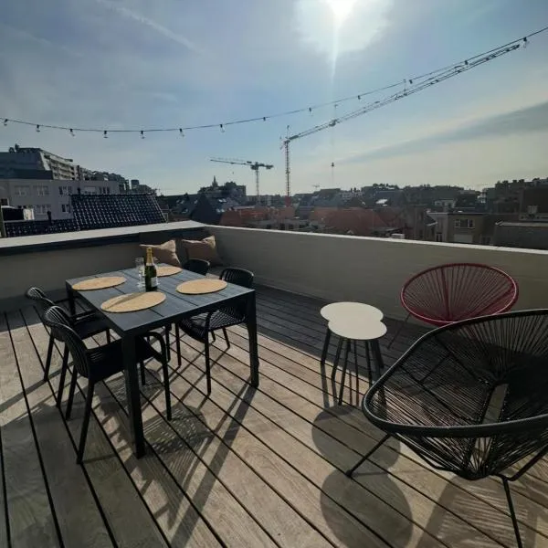 Charming Penthouse - Sunny - Terrace - Close to Sea and Restaurants，位于布兰肯贝赫的酒店