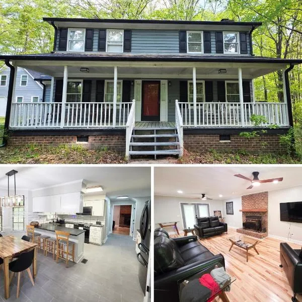 3BR House at Pine Forest Hideaway - 12 Minutes to UNC - Near Jordan Lake，位于教堂山的酒店