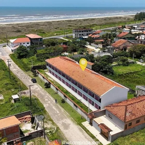 Flat à Beira Mar na Ilha Comprida，位于伊利亚孔普里达的酒店