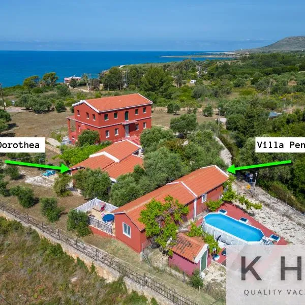 Mondo Cosseri Villa Rossa-Dorothea and Mondo Cosseri Villa Rossa-Penelope, with own shared pool，位于里科索翁的酒店