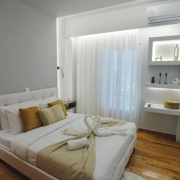 Seren Studio near Victoria Metro-Earthy Tones & Comfort，位于Mesochórion的酒店