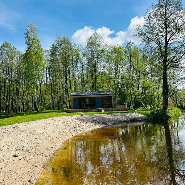 Dubinga River Valley House & SPA - FREE sauna，位于Kabakelis的酒店