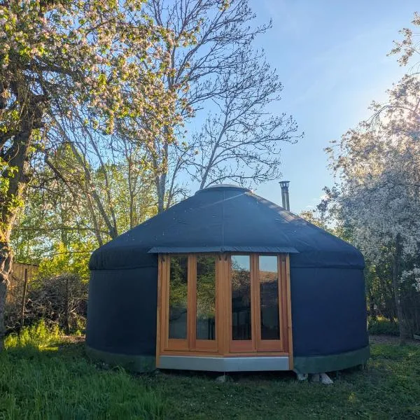 Jurte mit Kaminofen, Sauna & Sternenhimmel- Hasseldorf 10，位于Lindenberg的酒店