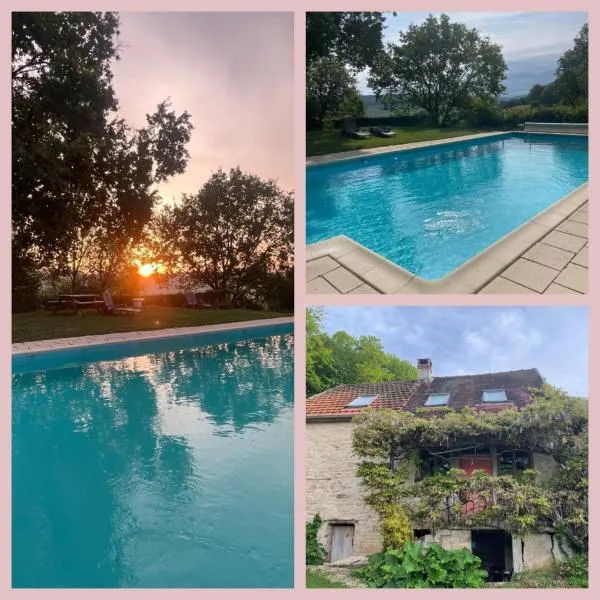 Ô Bonheurs Simples d'Ecorsaint Ici Doucement，位于Hauteroche的酒店