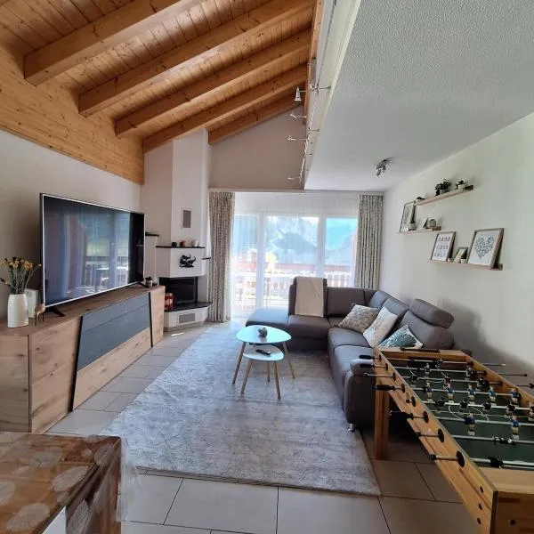 Charmant appartement à Leukerbad - Lovely apartment in Leukerbad，位于洛伊克巴德的酒店