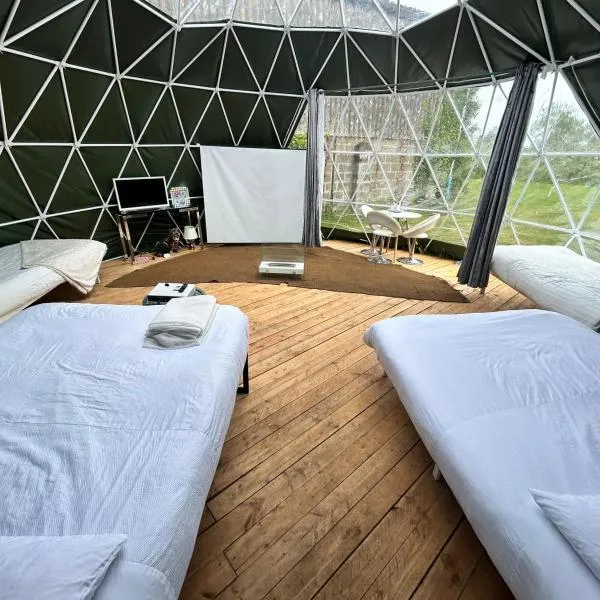 Lincoln Big Dome, Hot tub, 4 beds, Projector - Groups OK，位于Snelland的酒店