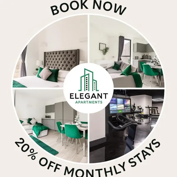 Elegant apartment 1，位于米尔顿凯恩斯的酒店