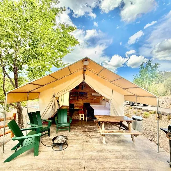 Glamping Tent #4 with Heat AC and Private Bath，位于奥德维尔的酒店