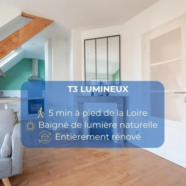 Bright 70m Apartment near City Center & the Loire，位于奥尔良的酒店