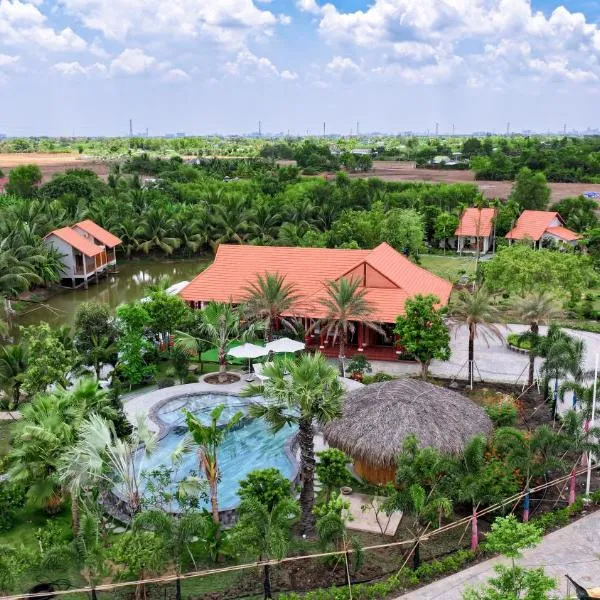 Le Palmier Long An Boutique Resort - Free Outdoor Cinema，位于Ấp Kế Mỹ的酒店