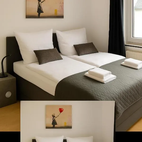 AMA Home AMALI - Modernes Apartment mit Balkon & Parkplatz - Perfekt für Business & Urlaub，位于希登豪森的酒店