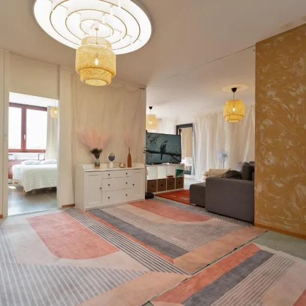 Penthouse Rooftop Loft, 190sq, Panorama View, 1min to Main Station- 5min to City，位于巴塞尔的酒店