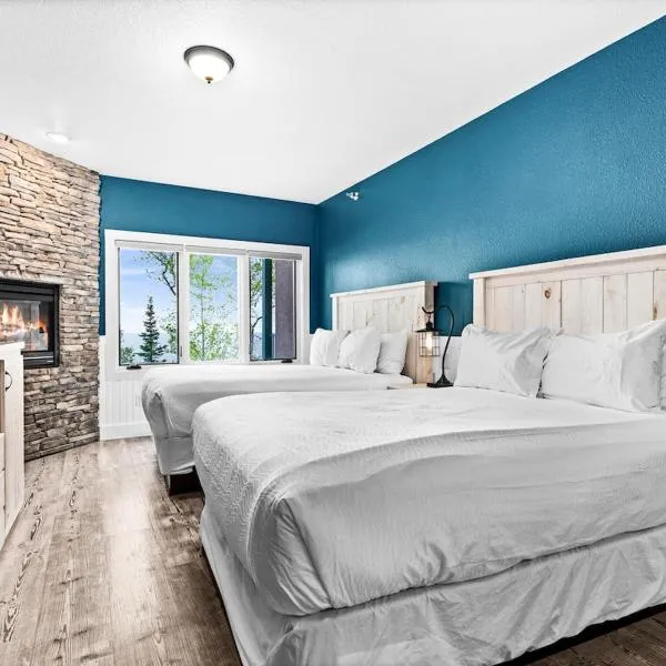 Breathtaking Lake Views Studio, 2 Queen Beds, Fireplace and Heated Indoor and Outdoor Pools，位于图哈伯斯的酒店