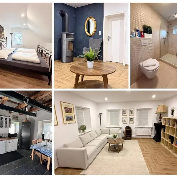 Modernes Bauernhaus - 3 Schlafzimmer, Küche, Bad, Wohnzimmer, Kaminofen, WaterRower，位于Neuenmarkt的酒店