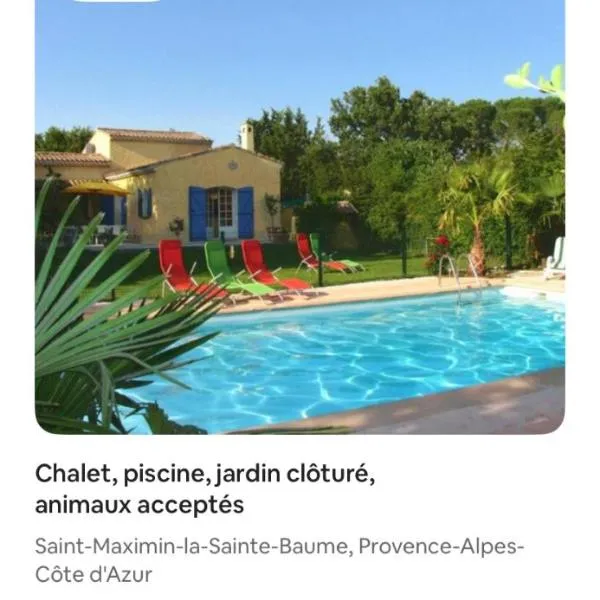 CHALET, PISCINE, JACUZZI,JARDIN CLOTURE, ANIMAUX Acceptés，位于圣马西敏·拉塞的酒店