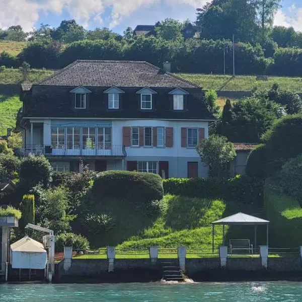 Wunderschöne Villa mit Privatstrand，位于Einigen的酒店