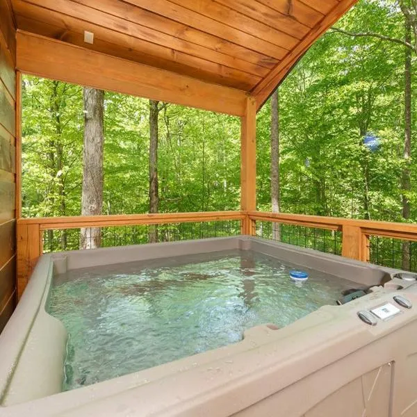 Romantic 1BR Cabin, Hot Tub, Easy Access & Wi-Fi，位于赛维尔维尔的酒店