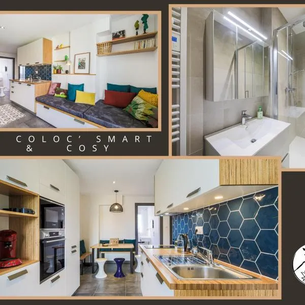 La coloc' Smart & Cosy - 4 chambres différentes et privatives sont disponible dans ce T4 de 80m2 en colocation - Jusqu'à 2 personnes par chambre - 1 lit double par chambre，位于格勒诺布尔的酒店